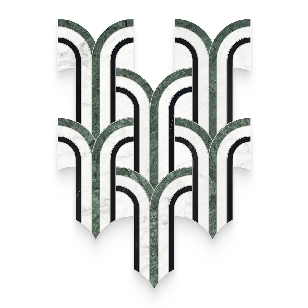 Flair Pine Polished w/ Honed Accents Mosaic