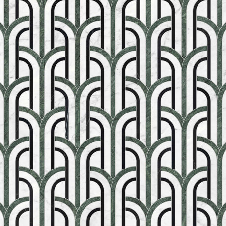Flair Pine Polished w/ Honed Accents Mosaic