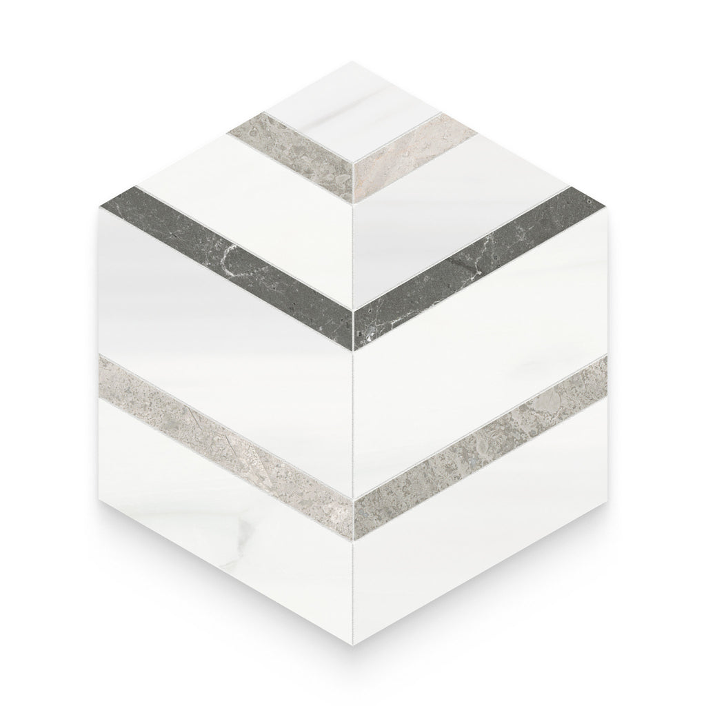 Flow Mist Honed w/ Polished Accents Mosaic