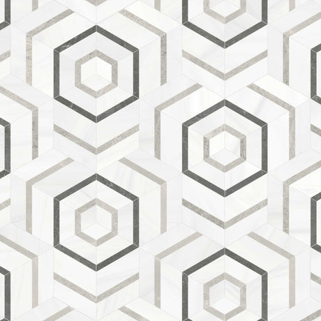 Flow Mist Honed w/ Polished Accents Mosaic