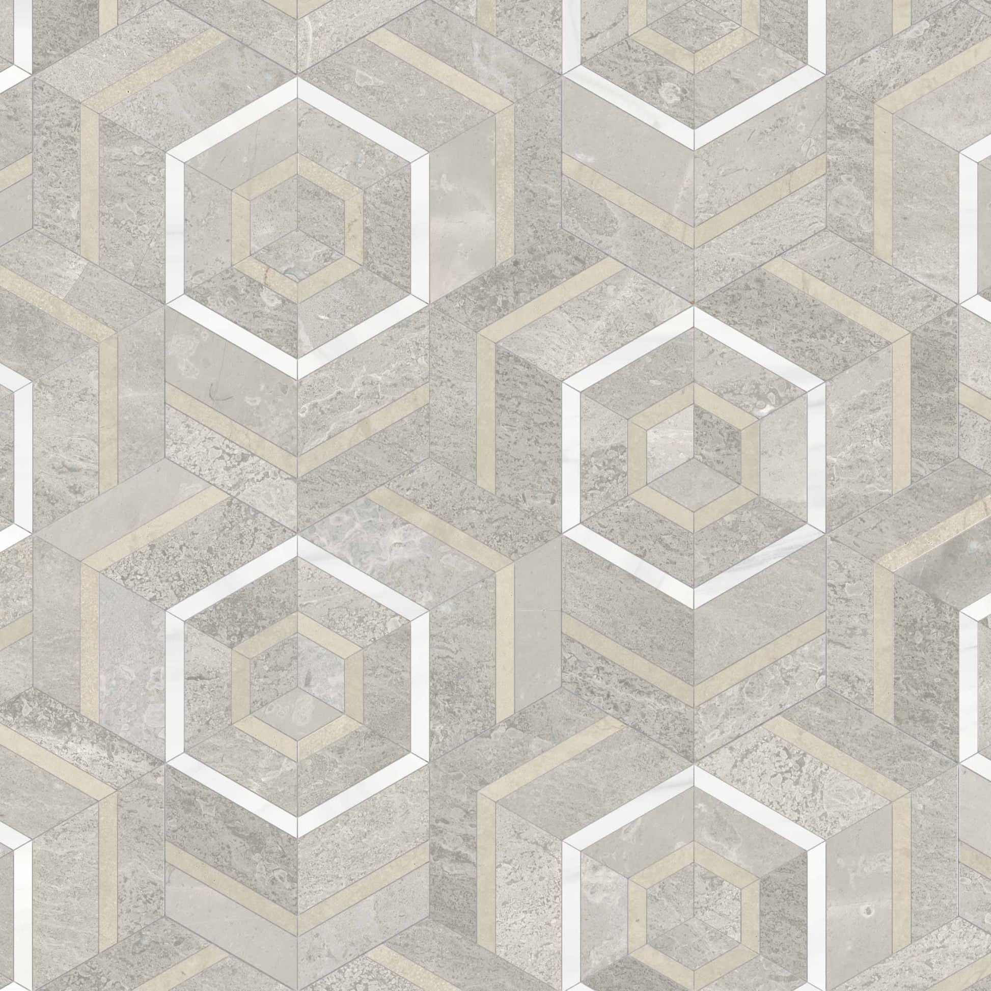 Flow Clay Honed Mosaic