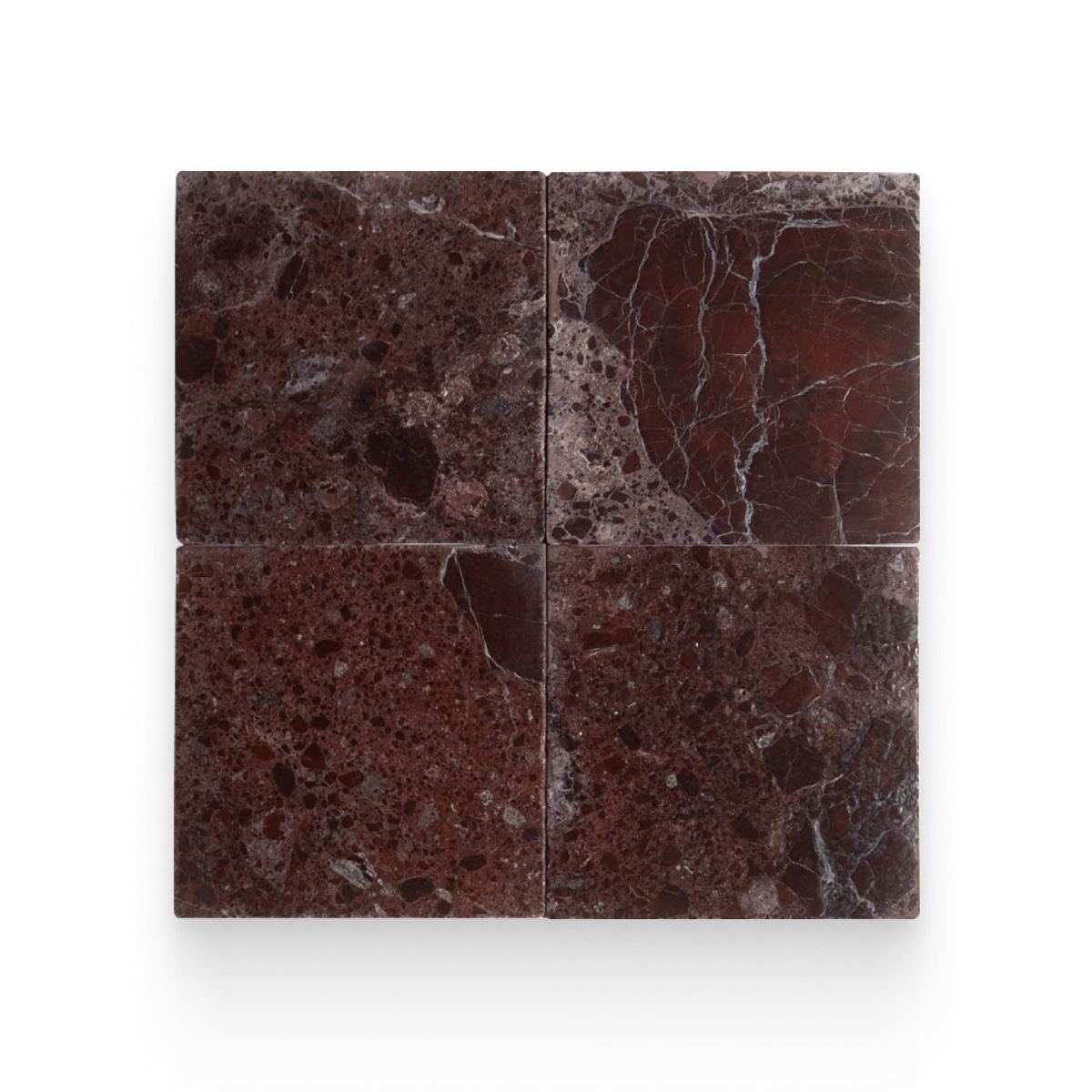 Avant Garde 12x12 Breccia Vino Modern Tumbled Square Tile