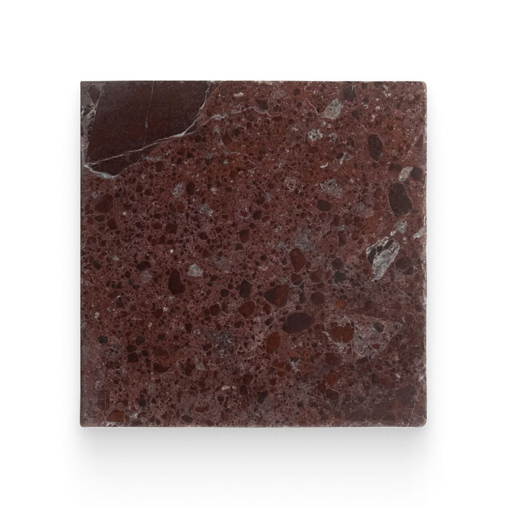 Avant Garde 12x12 Breccia Vino Modern Tumbled Square Tile