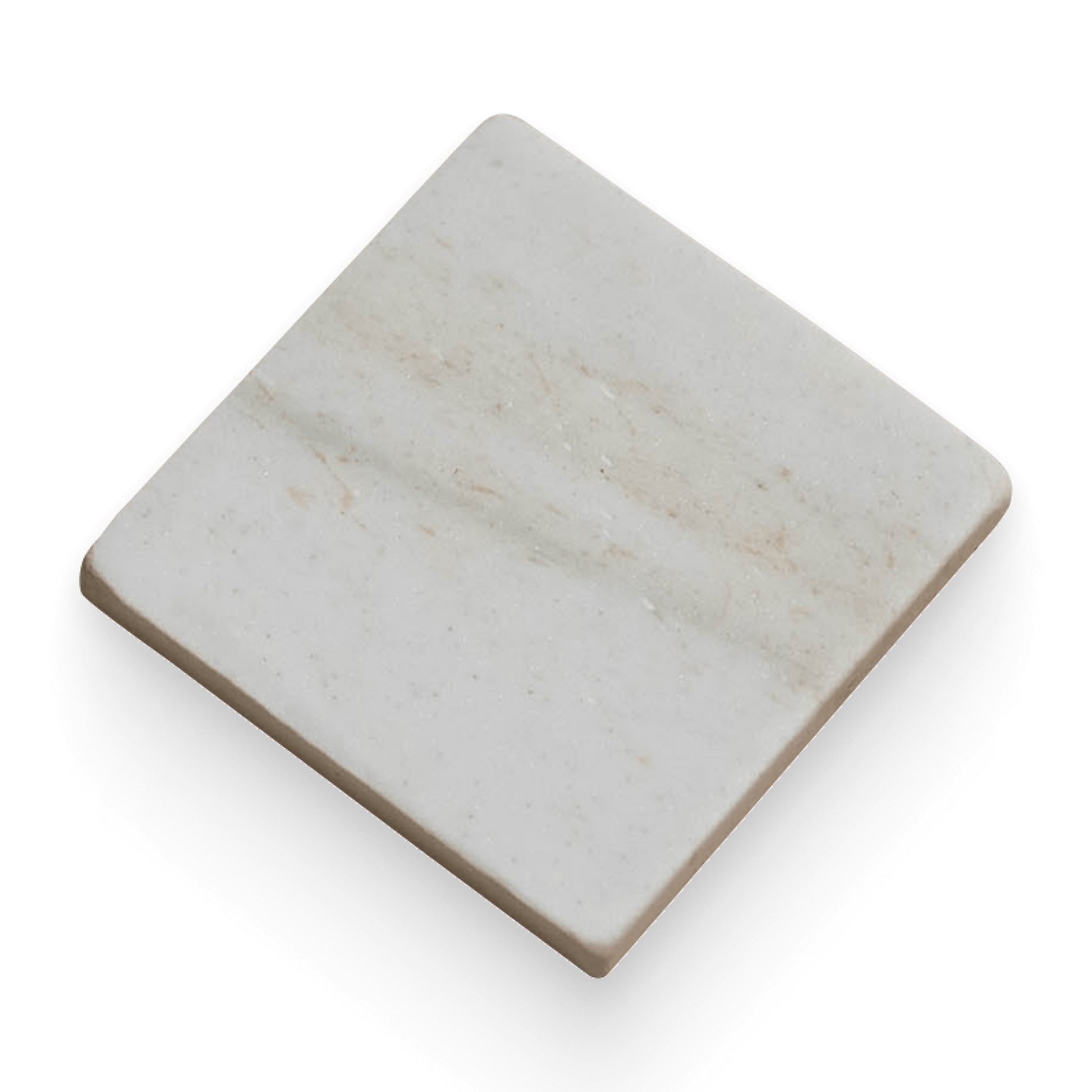 Avant Garde 4x4 Daphne White Modern Tumbled Square Tile