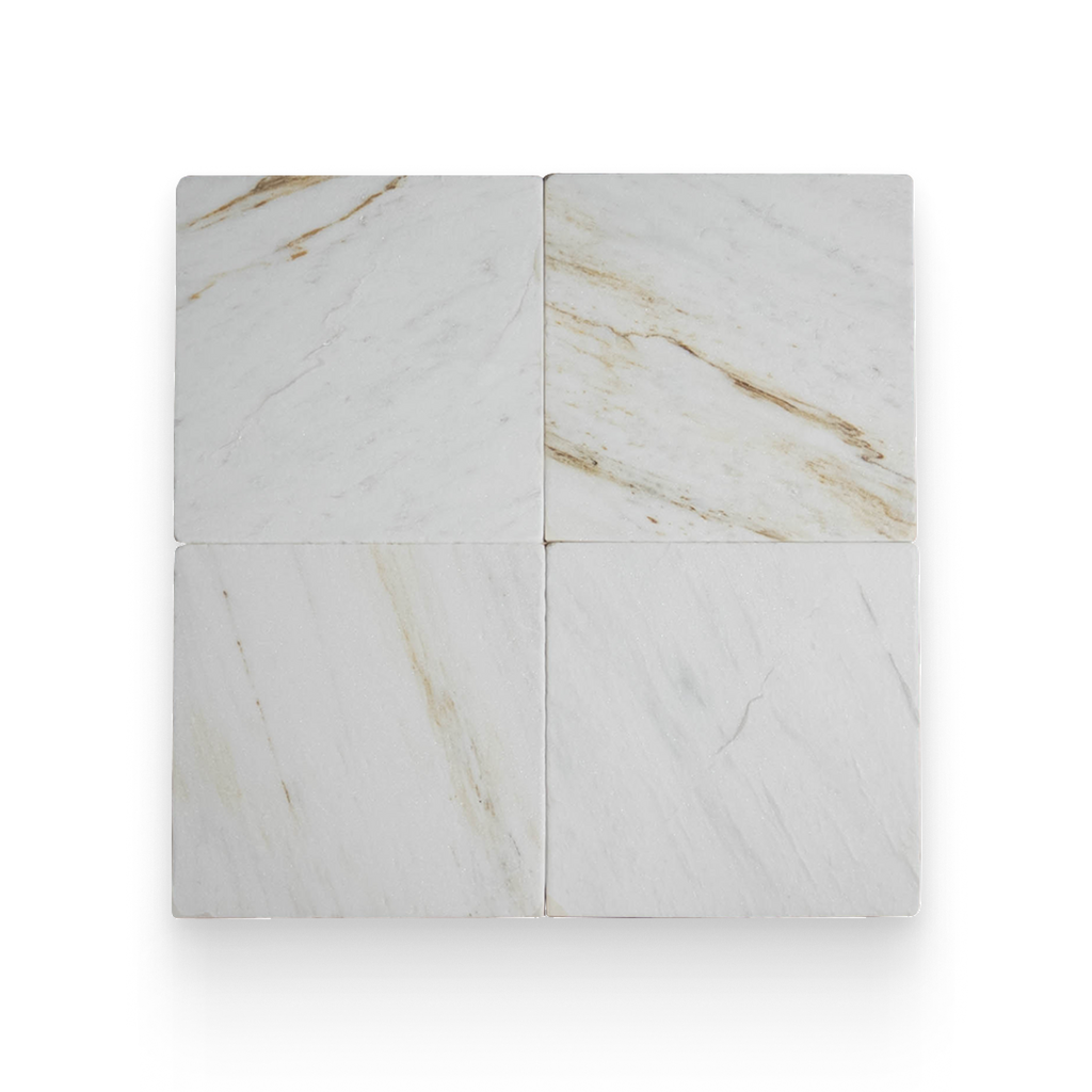 Avant Garde 12x12 Daphne White Modern Tumbled Square Tile