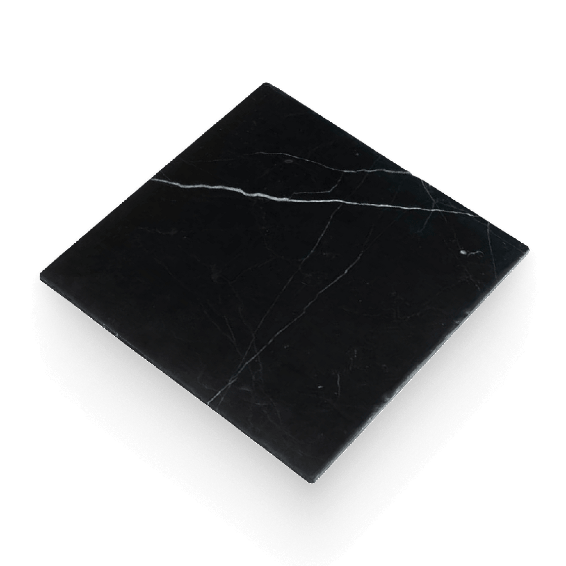 Avant Garde 12x12 Nero Marquina Modern Tumbled Square Tile