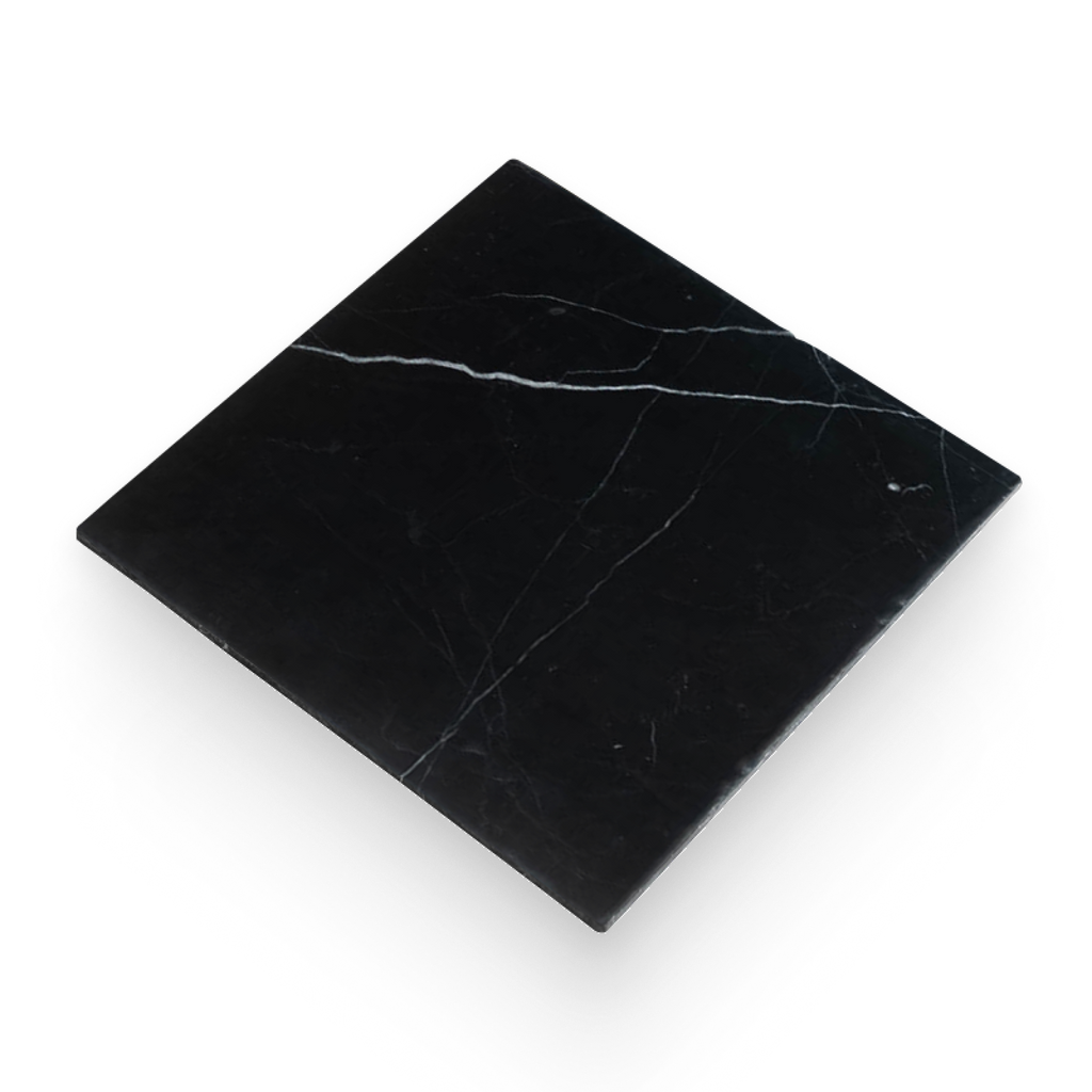 Avant Garde 12x12 Nero Marquina Modern Tumbled Square Tile
