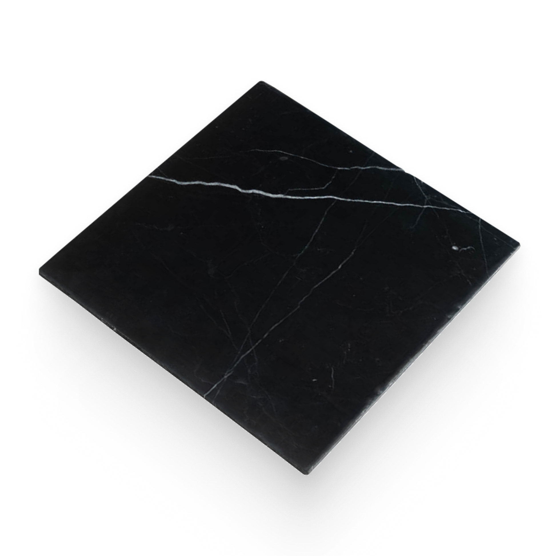 Avant Garde 12x12 Nero Marquina Modern Tumbled Square Tile