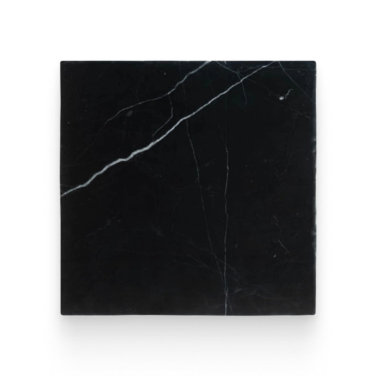 Avant Garde 12x12 Nero Marquina Modern Tumbled Square Tile