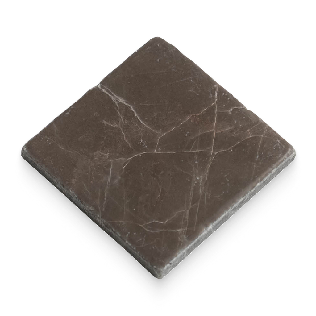 Avant Garde 4x4 Espresso Modern Tumbled Square Tile