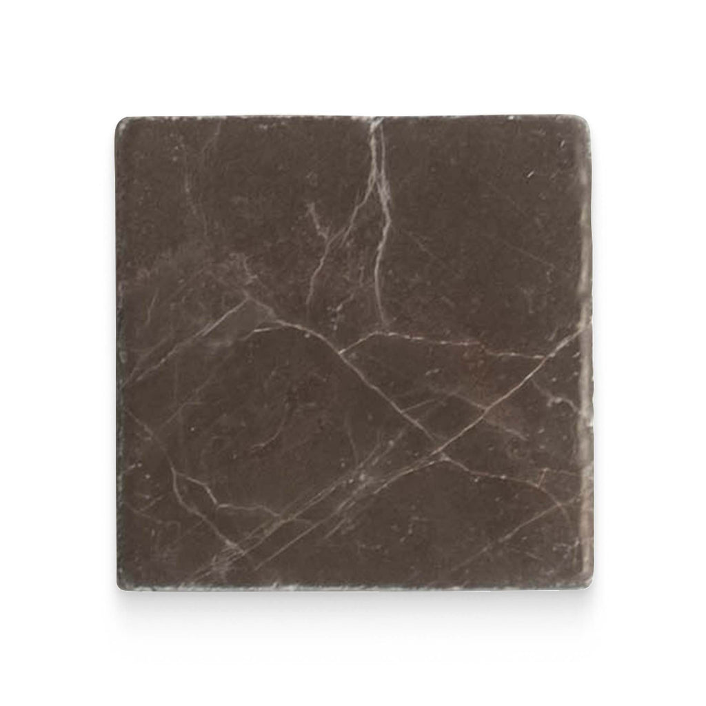 Avant Garde 4x4 Espresso Modern Tumbled Square Tile