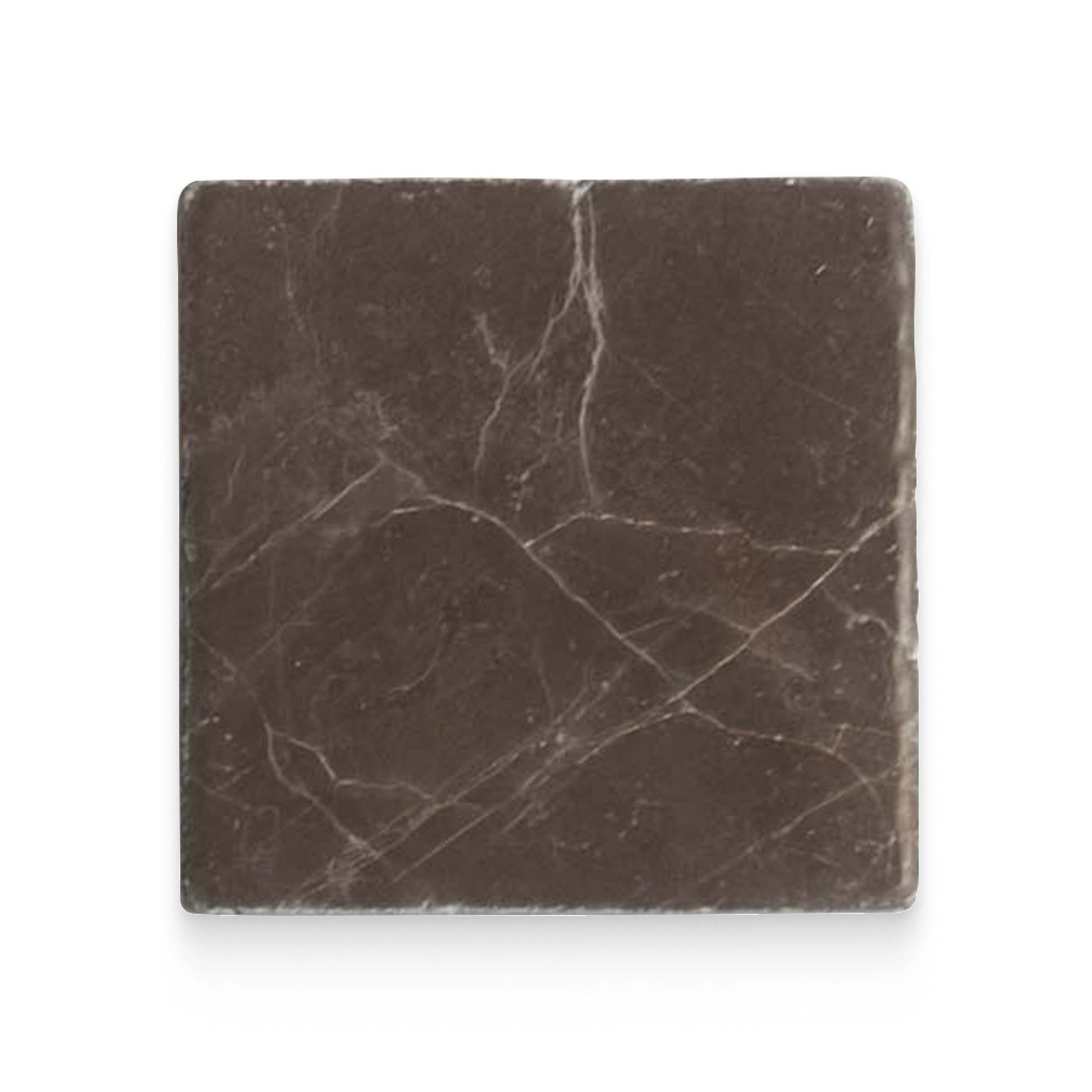 Avant Garde 4x4 Espresso Modern Tumbled Square Tile