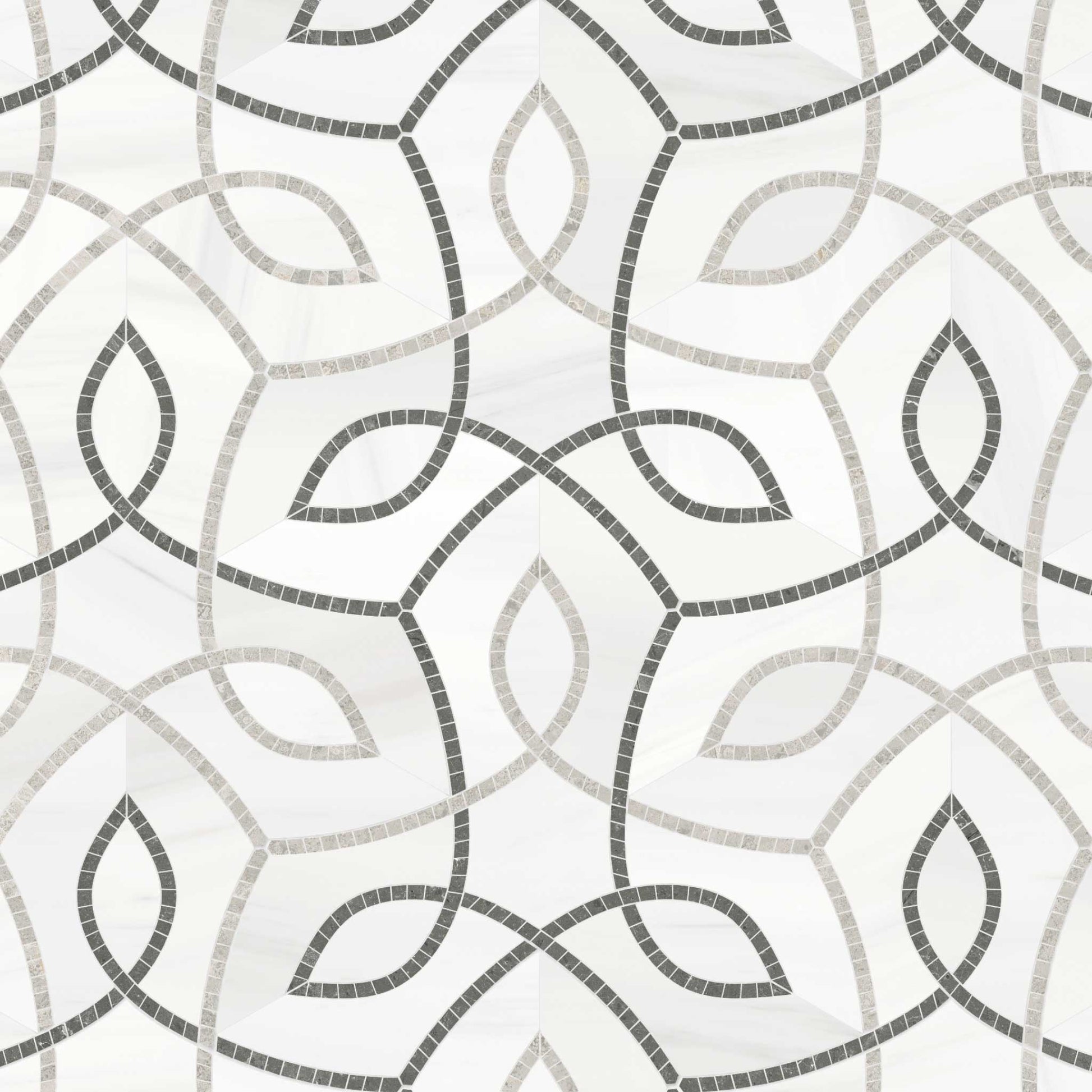 Ivy Trail Mist Honed w/ Polished Accents Mosaic