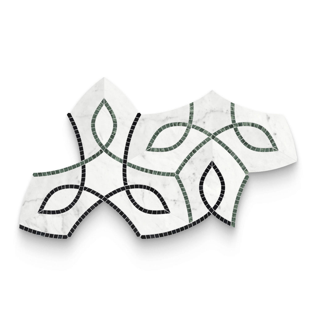 Ivy Trail Pine Honed w/ Polished Accents Mosaic