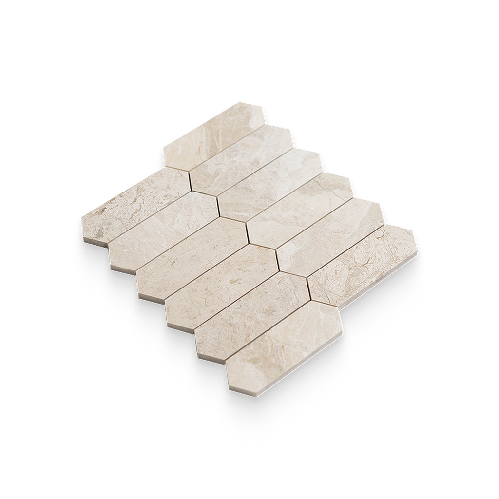2x6 Imperial Beige Honed Picket Mosaic