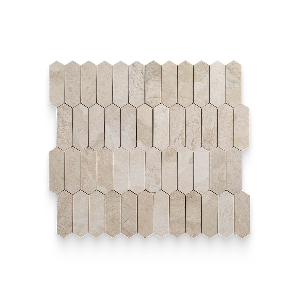 2x6 Imperial Beige Honed Picket Mosaic