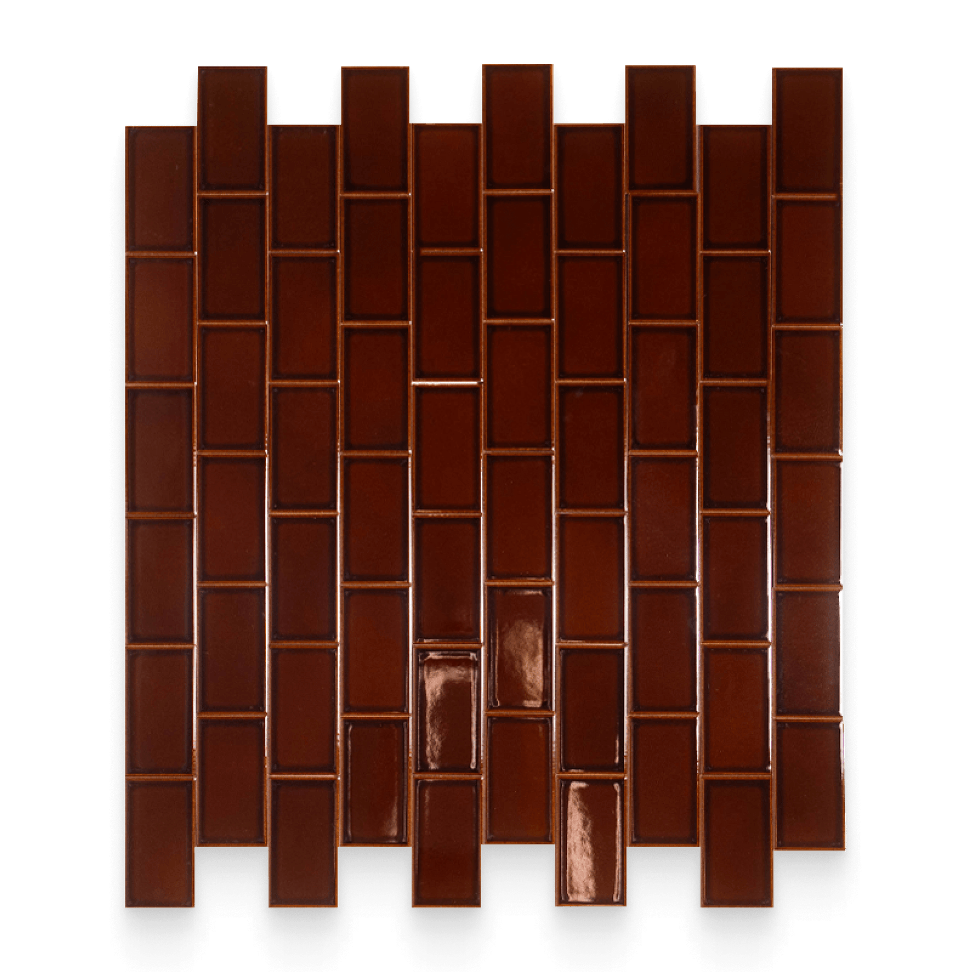 2.5x4.25 Tea Leaves Glossy Rectangle Tile