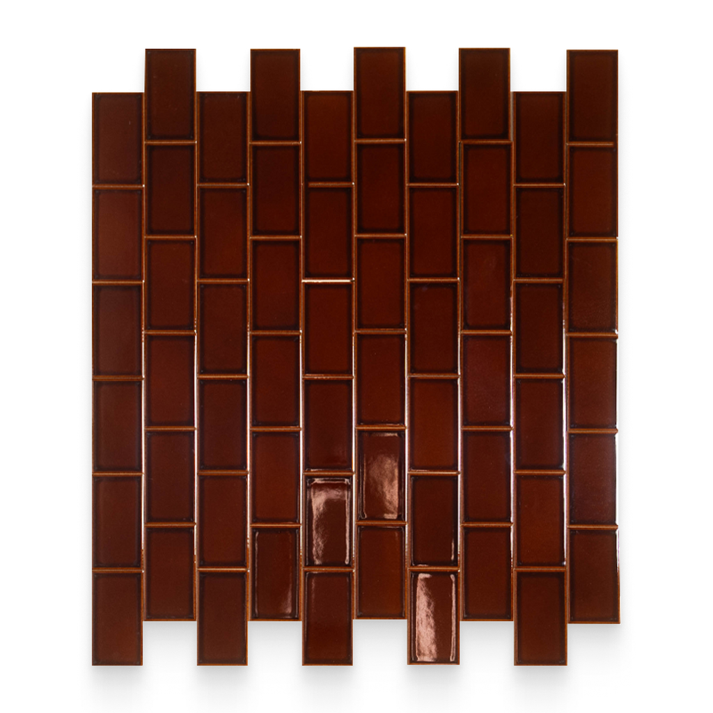 Koi 2.5x4.25 Tea Leaves Glossy Rectangle Tile