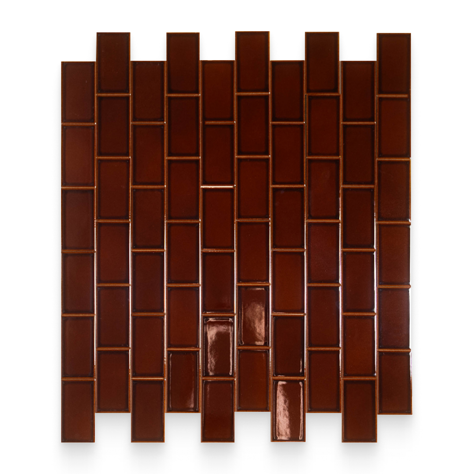 Koi 2.5x4.25 Tea Leaves Glossy Rectangle Tile