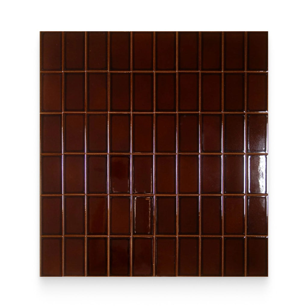 2.5x4.25 Tea Leaves Glossy Rectangle Tile