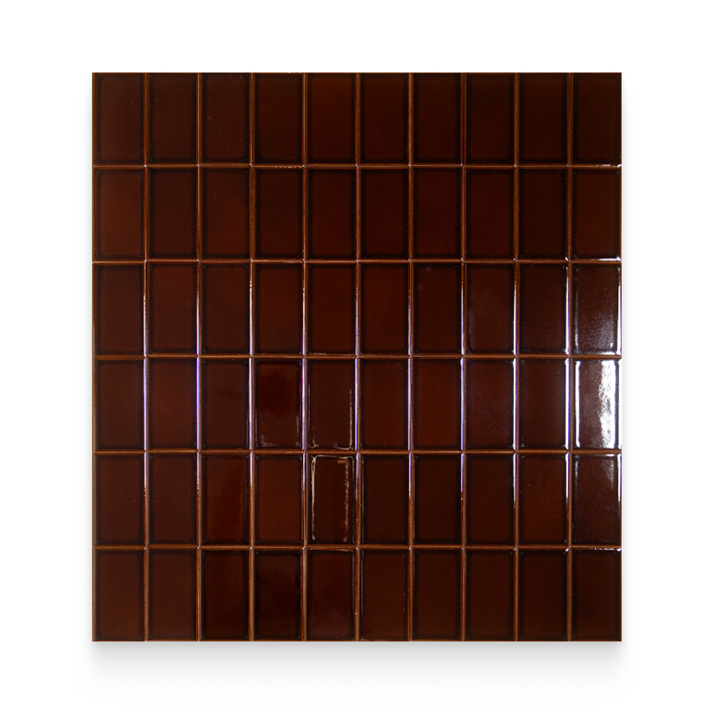 Koi 2.5x4.25 Tea Leaves Glossy Rectangle Tile