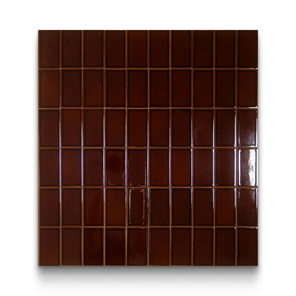 Koi 2.5x4.25 Tea Leaves Glossy Rectangle Tile