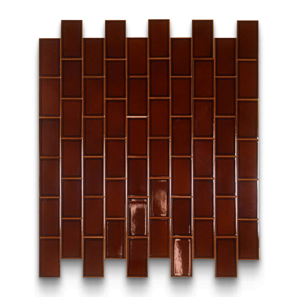 Koi 2.5x4.25 Tea Leaves Glossy Rectangle Tile