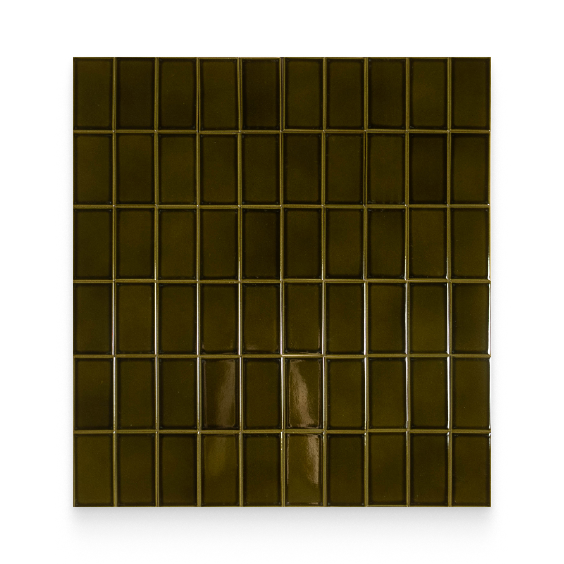 Koi 2.5x4.25 Olive Glossy Rectangle Tile