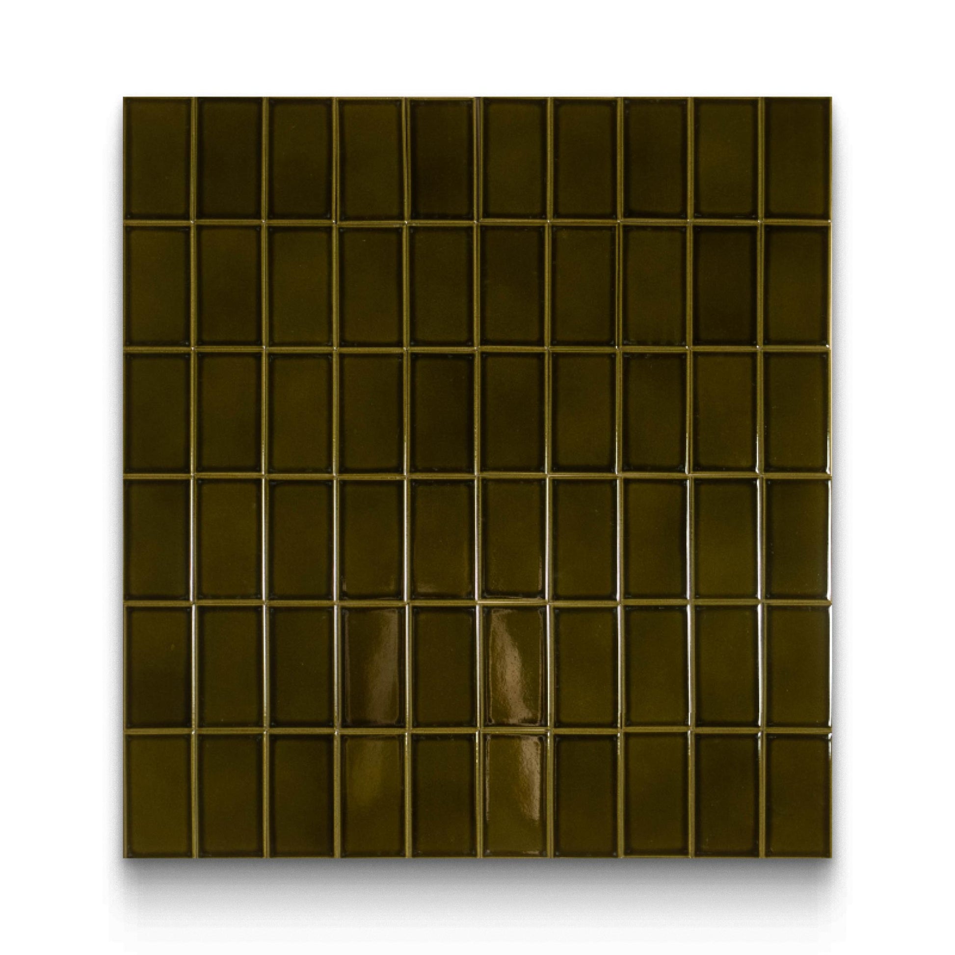 Koi 2.5x4.25 Olive Glossy Rectangle Tile