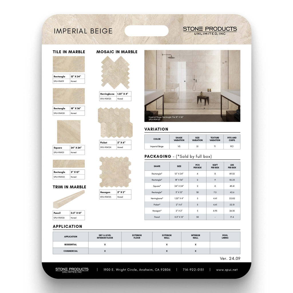 Imperial Beige 19x24 Library Board