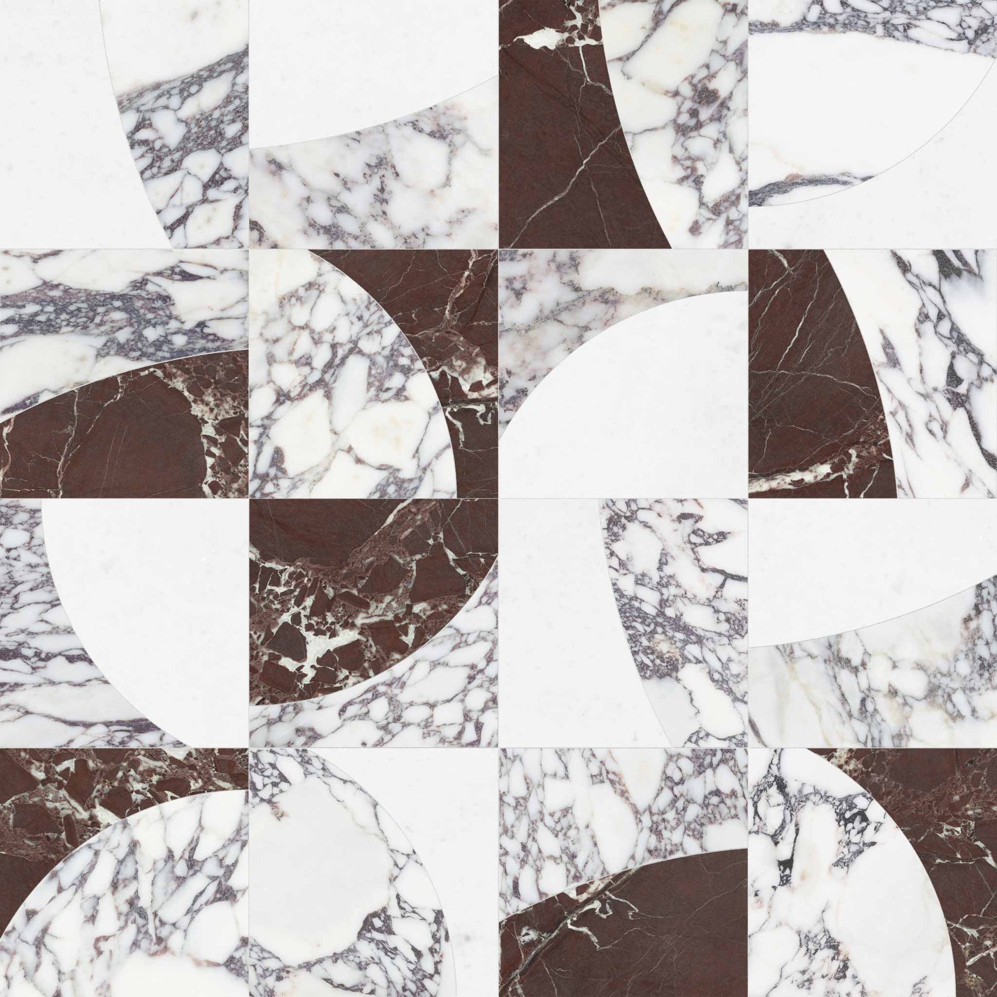 Lunar Orchid Honed w/ Polished Accents Mosaic