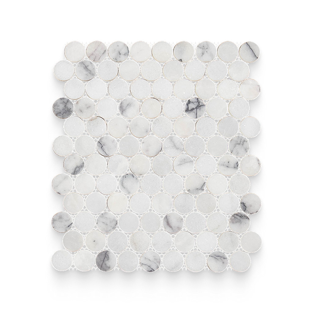 1.25x1.25 Lilac Honed Penny Round Mosaic