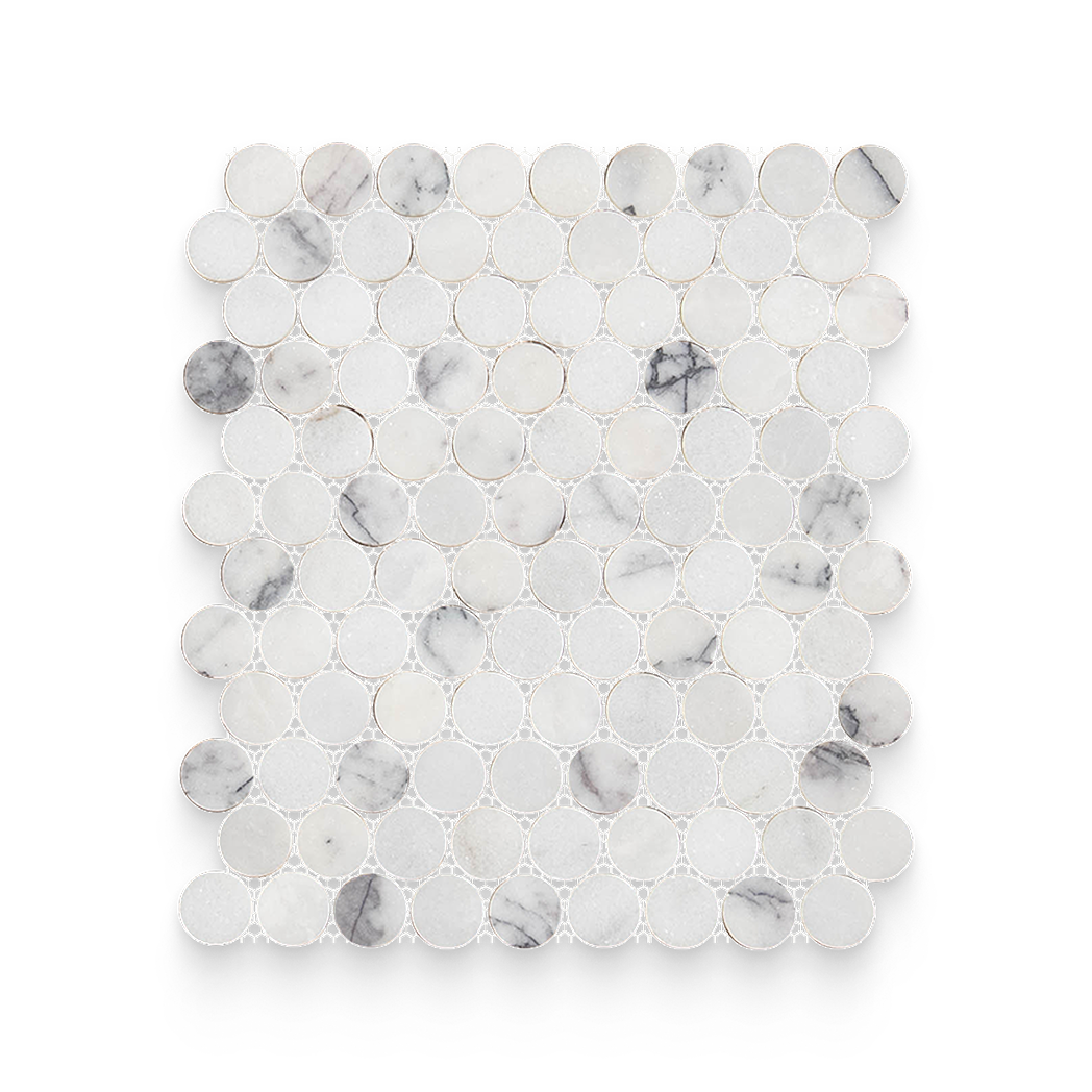 1.25x1.25 Lilac Honed Penny Round Mosaic
