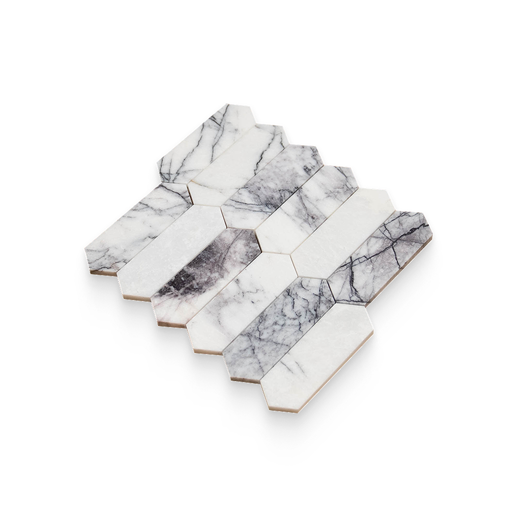 2x6 Lilac Honed Picket Mosaic