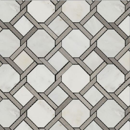 Luxe Tethered Grey Polished Mosaic