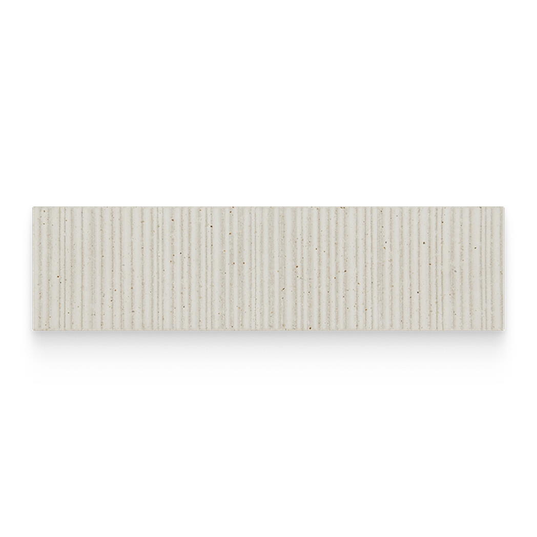 Mugi 2.5x9 Shiro Ribbed Rectangle Tile