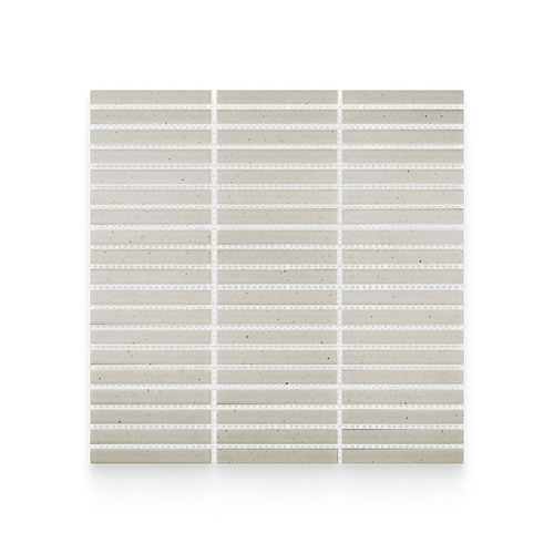 Mugi 0.5x4 Shiro Matte Stacked Mosaic – Stone Products Unlimited
