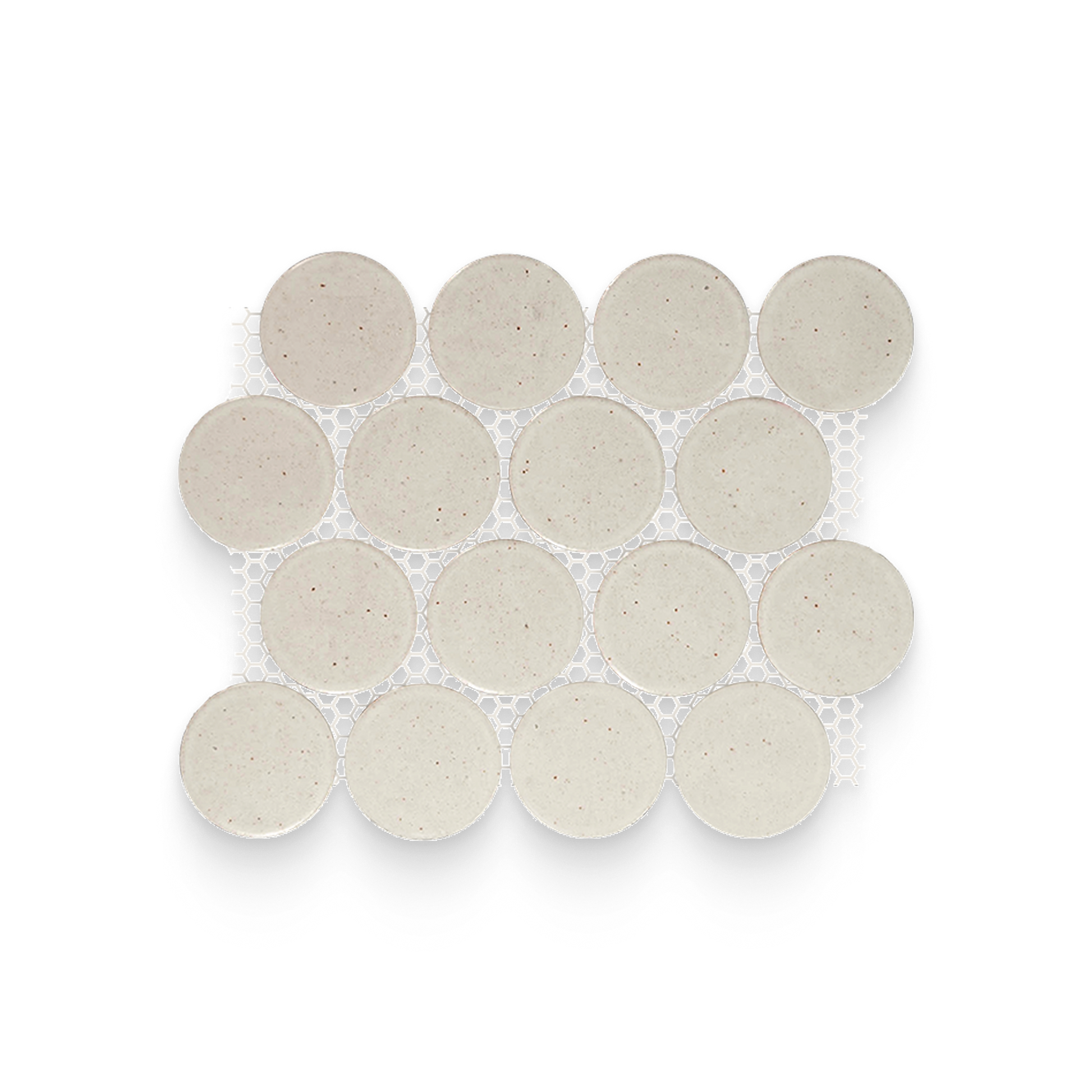 Mugi 2.75x2.75 Shiro Matte Round Mosaic