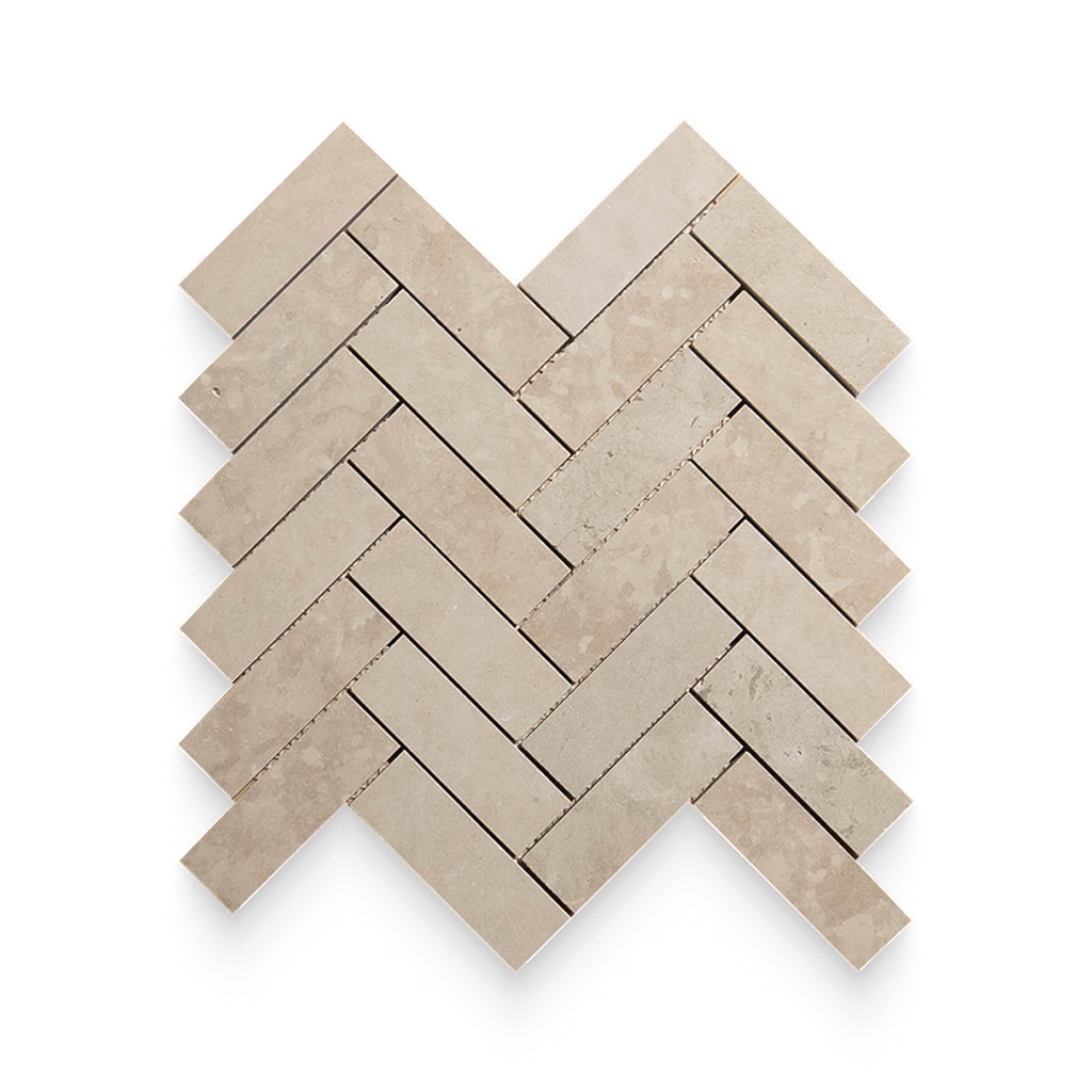 1.25x4 Mojave Dunes Honed Herringbone Mosaic