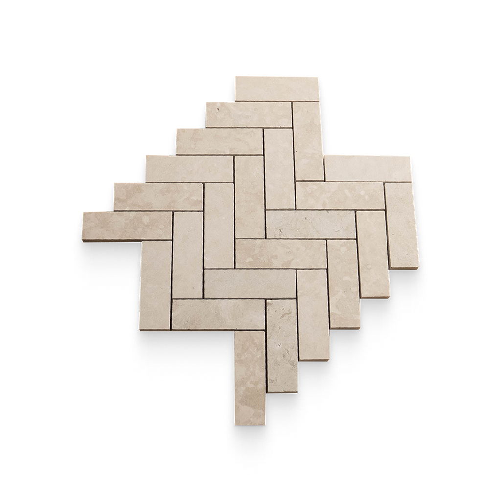 1.25x4 Mojave Dunes Honed Herringbone Mosaic