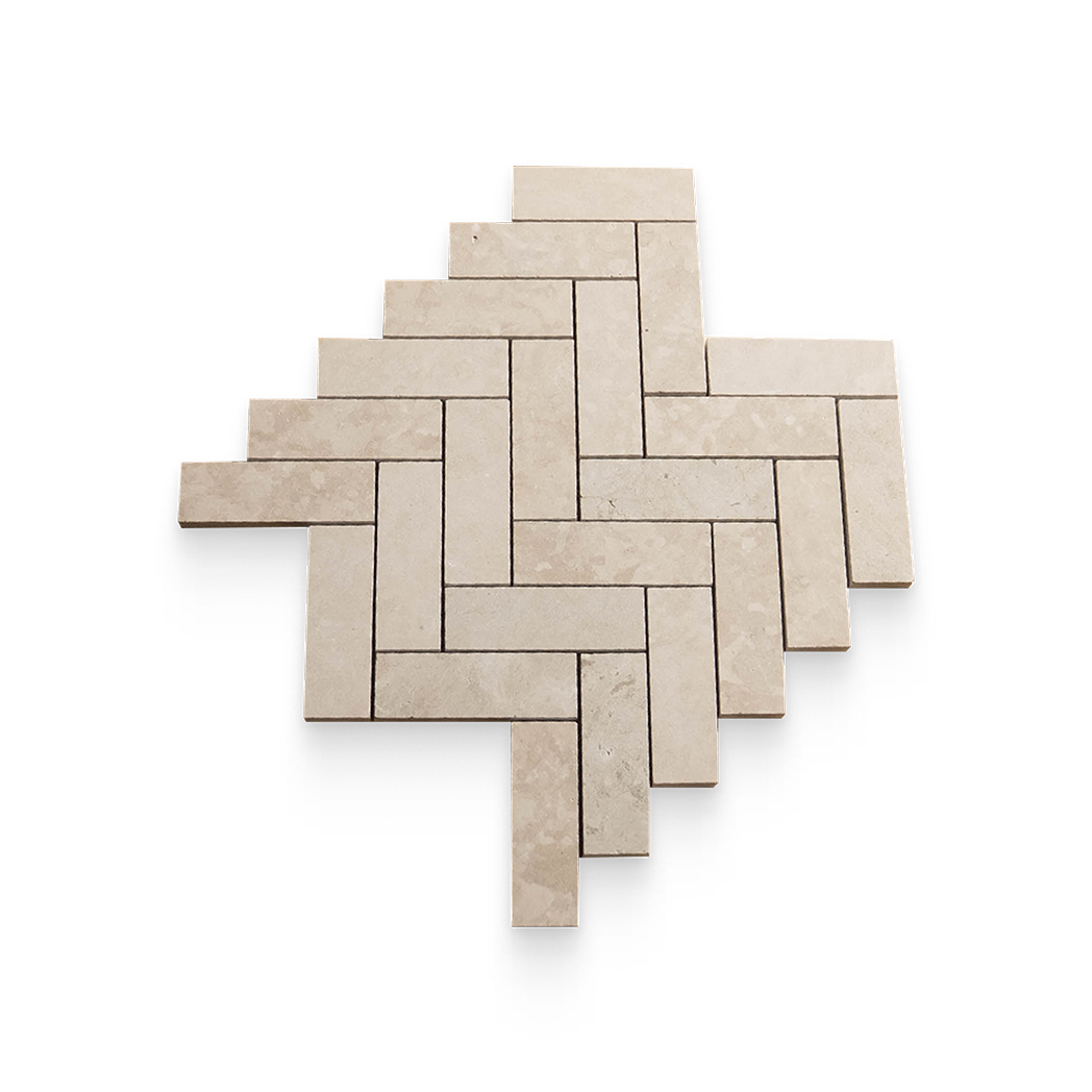 1.25x4 Mojave Dunes Honed Herringbone Mosaic