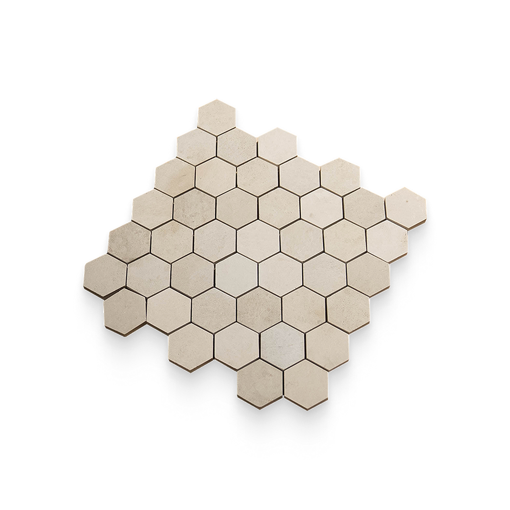 2x2 Mojave Dunes Honed Hexagon Mosaic