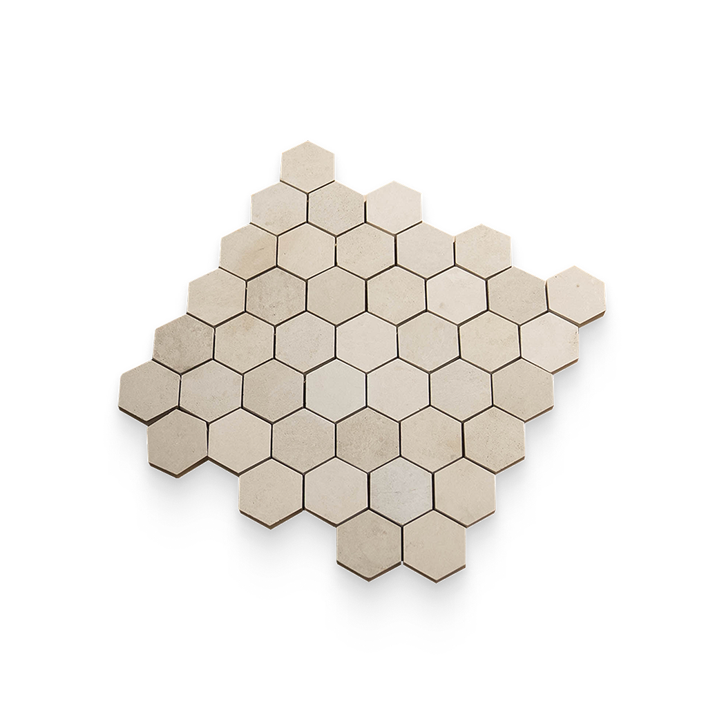 2x2 Mojave Dunes Honed Hexagon Mosaic