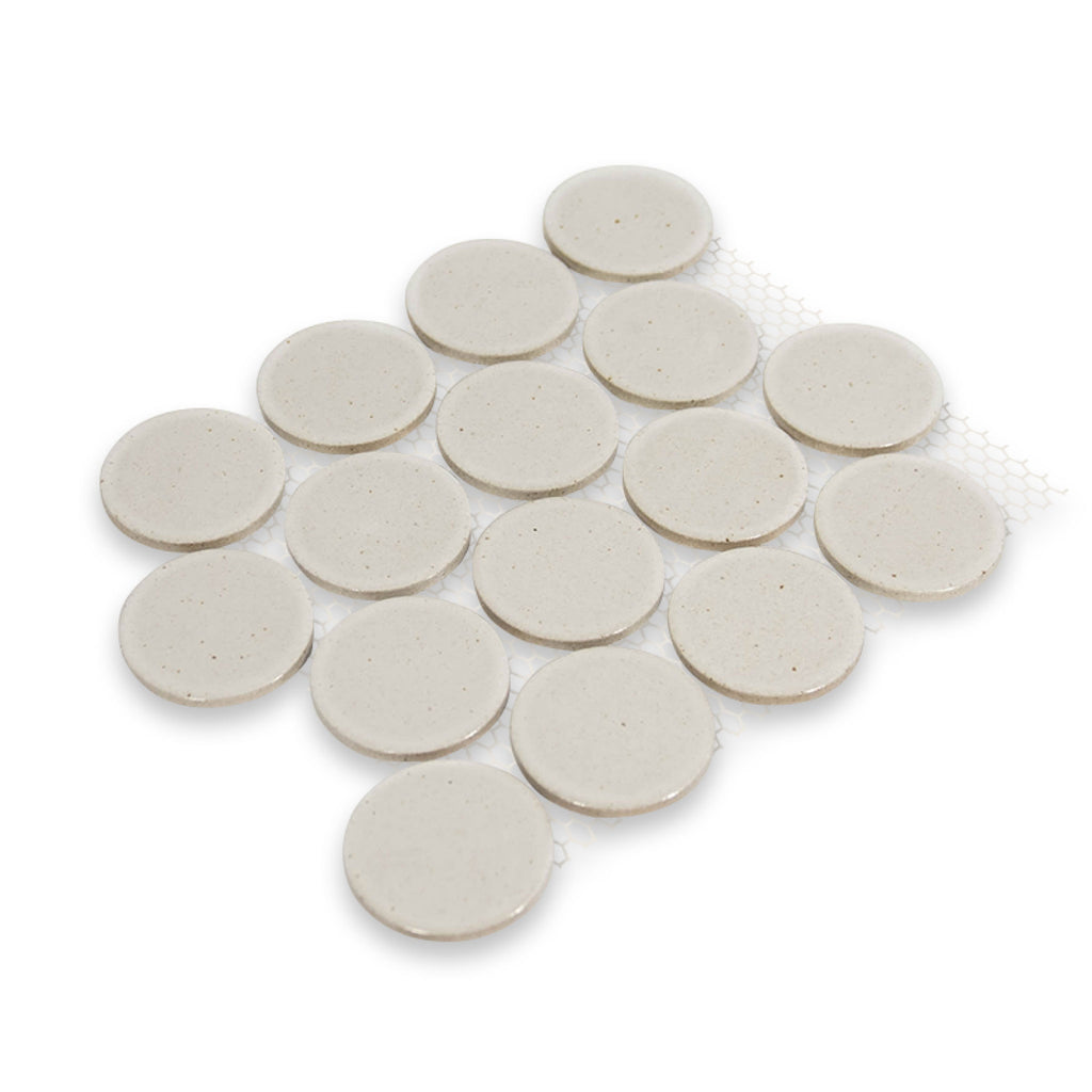 Mugi 2.75x2.75 Shiro Matte Round Mosaic