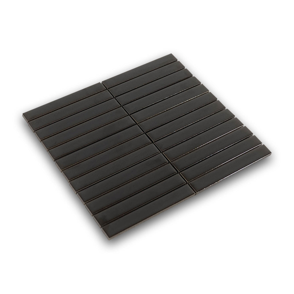 Akuza 1x6 Night Matte Stacked Mosaic