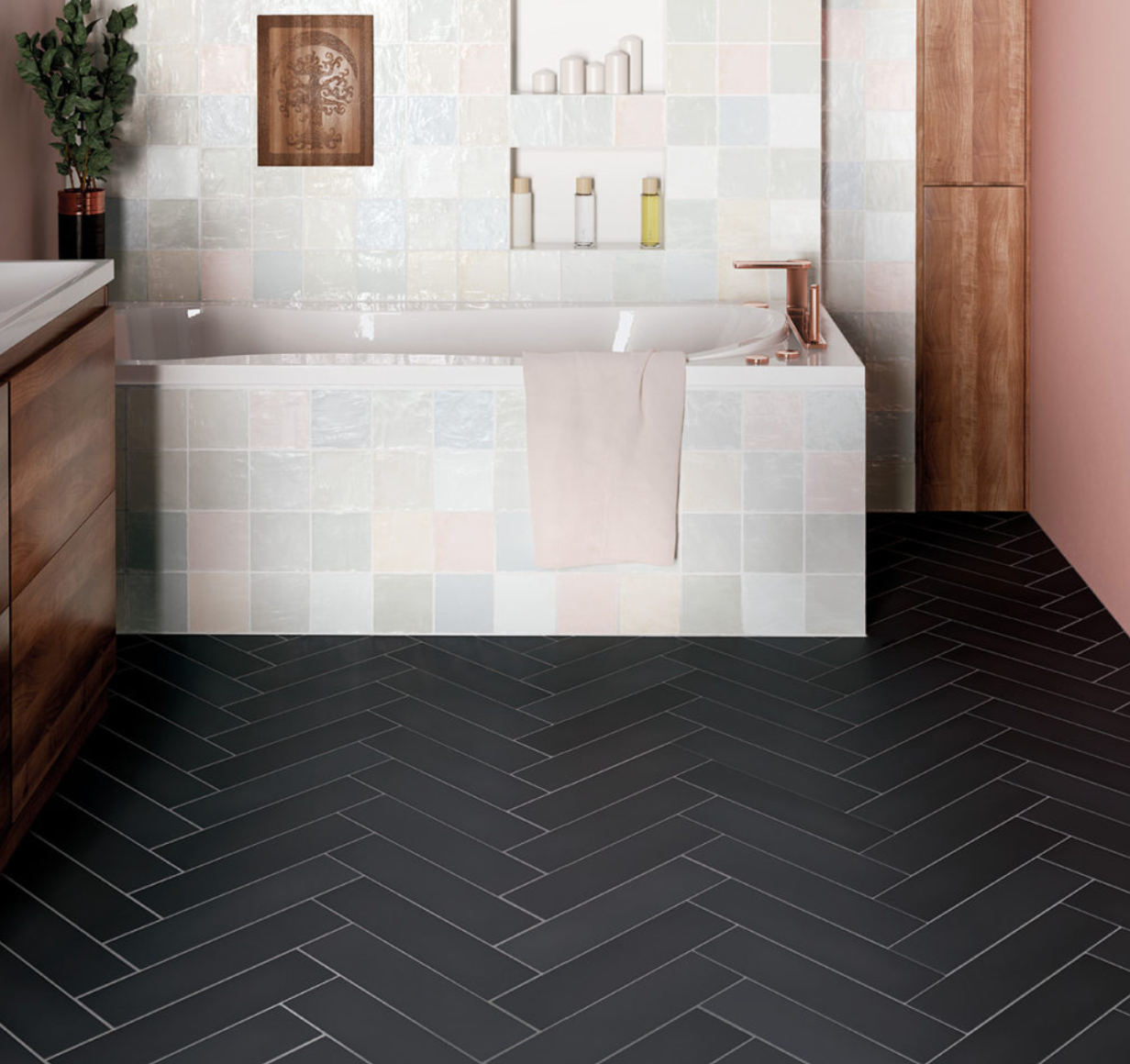 Forte 3.5x14.5 Black City Matte Rectangle Tile