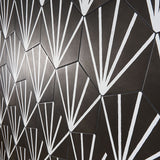 Radar 8x9 Negro Striated Matte Hexagon Tile