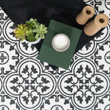 Valencia Deco 6x6 Clover B&W Matte Square Tile