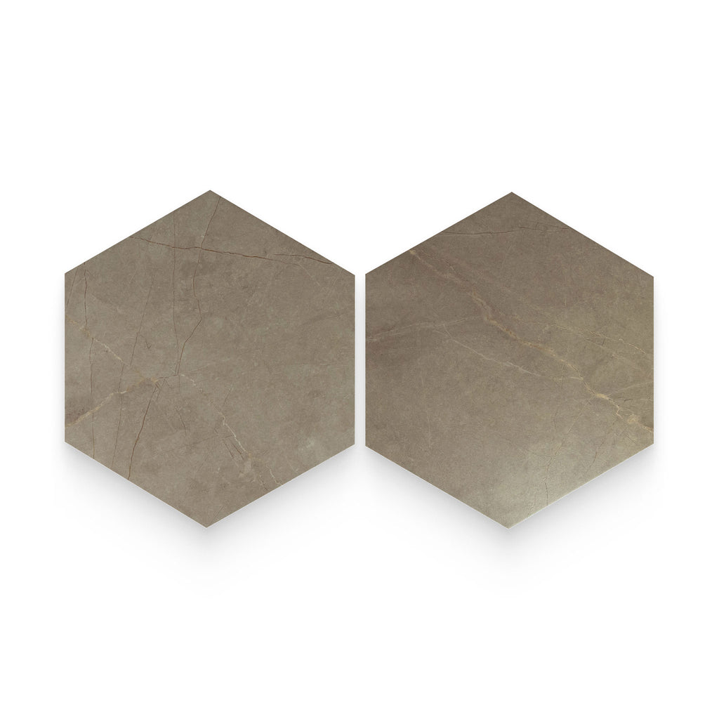 Bistro 8x9 Pulpis Taupe Matte Hexagon Tile