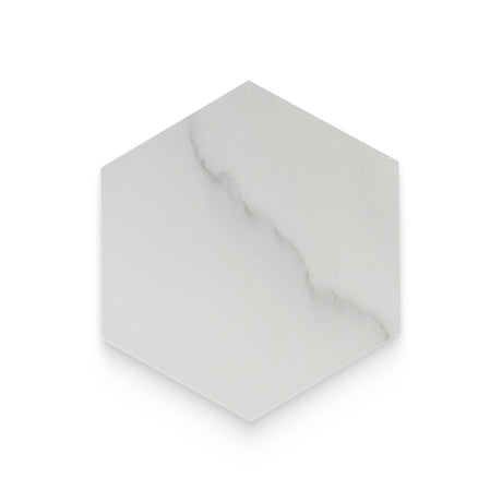 Bistro 8x9 Statuary White Matte Hexagon Tile